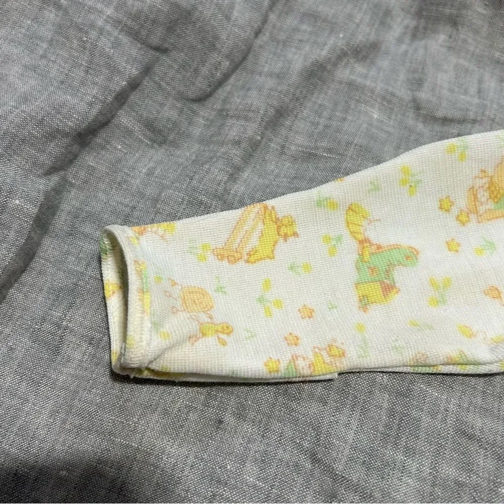 Vintage Carters Layette Size Rayon Yellow Sleep Sack One Piece
